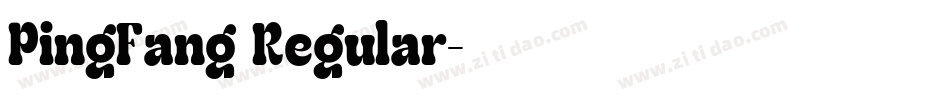PingFang Regular字体转换